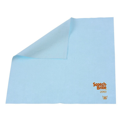 3M Scotch-Brite 2060 Blue Microfibre Cloths for Dust Removal, General Cleaning, Dry Use, Bag of 10, 400 x 360mm, Repeat