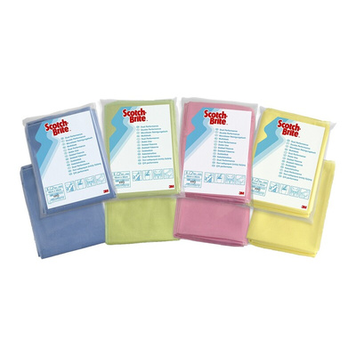 3M Scotch-Brite 2030 Blue Microfibre Cloths for Dust Removal, General Cleaning, Dry Use, Bag of 5, 320 x 360mm, Repeat