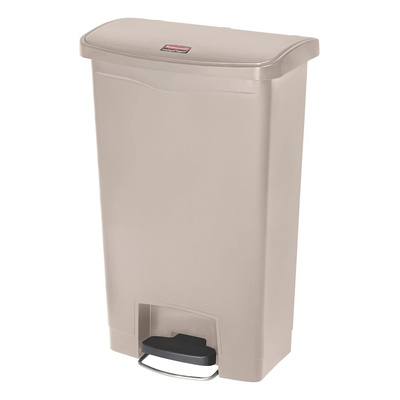 Rubbermaid Commercial Products Slim Jim 50L Beige Pedal PE Waste Bin