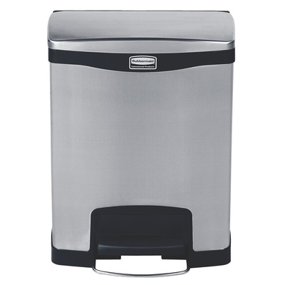 Rubbermaid Commercial Products Slim Jim 30L Chrome Pedal Stainless Steel Waste Bin