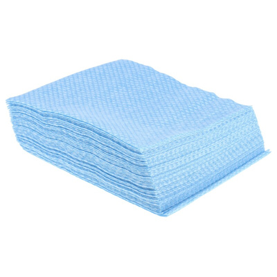RS PRO Blue Cloths for Light Duty Cleaning, Box of 50, 42 x 38cm, Repeat Use