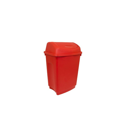 RS PRO 50L Red Flip Plastic Waste Bin