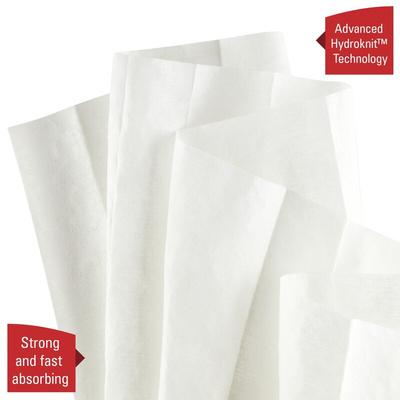 Kimberly Clark WypAll White Cloths for General Cleaning, Dry Use, Box of 200, 426 x 317mm, Repeat Use