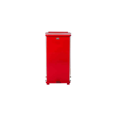 Rubbermaid Commercial Products Defenders® 49L Red Pedal Galvanised Steel Waste Bin