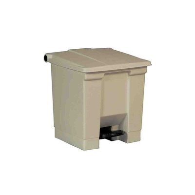 Rubbermaid Commercial Products Legacy Step-On 30L Beige Pedal Plastic Waste Bin