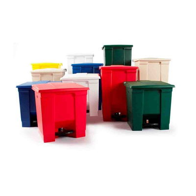 Rubbermaid Commercial Products Legacy Step-On 30L Red Pedal Plastic Waste Bin