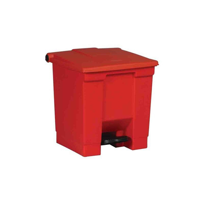 Rubbermaid Commercial Products Legacy Step-On 30L Red Pedal Plastic Waste Bin