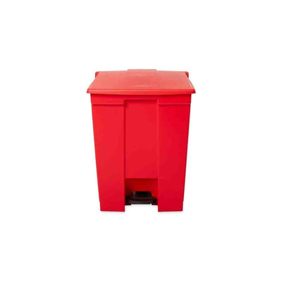 Rubbermaid Commercial Products Legacy Step-On 68L Red Pedal Plastic Waste Bin