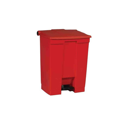 Rubbermaid Commercial Products Legacy Step-On 68L Red Pedal Plastic Waste Bin