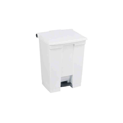 Rubbermaid Commercial Products Legacy Step-On 68L White Pedal Plastic Waste Bin