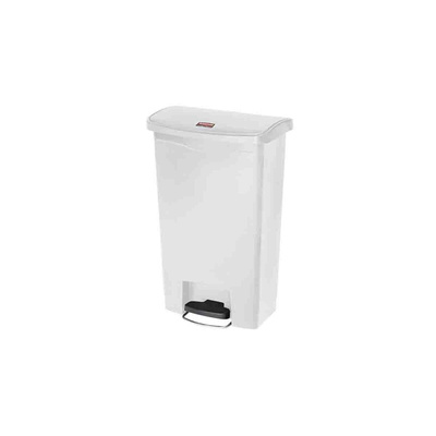 Rubbermaid Commercial Products Slim Jim 50L White Pedal Waste Bin