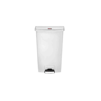 Rubbermaid Commercial Products Slim Jim 90L White Pedal Waste Bin