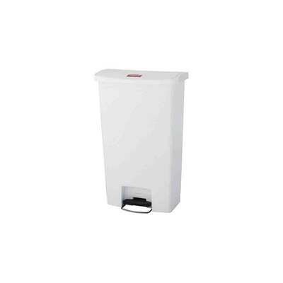 Rubbermaid Commercial Products Slim Jim 90L White Pedal Waste Bin