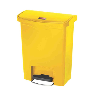 Rubbermaid Commercial Products Slim Jim 30L Yellow Pedal Waste Bin