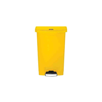 Rubbermaid Commercial Products Slim Jim 50L Yellow Pedal Waste Bin