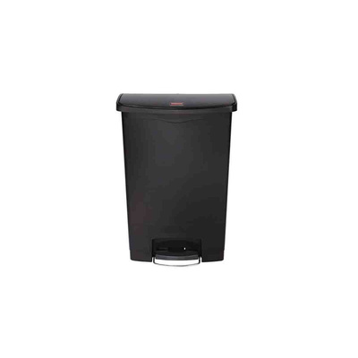 Rubbermaid Commercial Products Slim Jim 90L Black Pedal Waste Bin