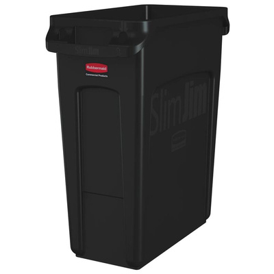 Rubbermaid Commercial Products Rubbermaid 60L Black PE Waste Bin