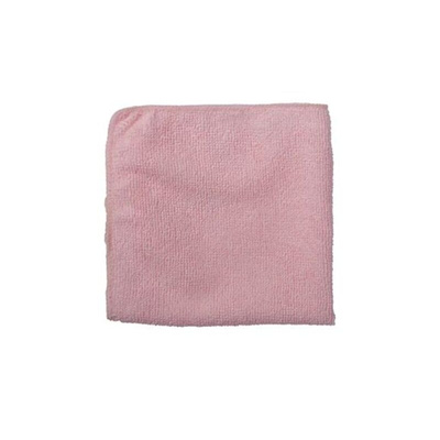 Rubbermaid Commercial Products Microfiber Light Duty Cloth Pink Microfibre Cloths for Wet/Dry, Case of 24