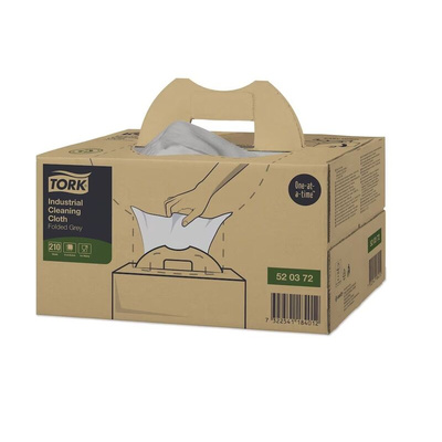 Tork Tork Grey Non Woven Fabric Cloths for Industrial Cleaning, Box of 210, 415 x 355mm