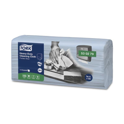 Tork Tork Blue Non Woven Fabric Cloths for Heavy Duty Cleaning, Box of 105, 41.5 x 35.5cm, Single Use