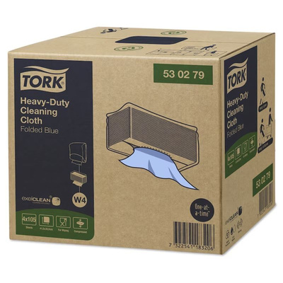 Tork Tork Blue Non Woven Fabric Cloths for Heavy Duty Cleaning, Box of 105, 41.5 x 35.5cm, Single Use