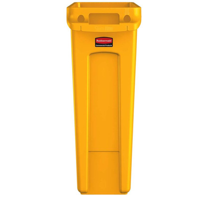 Rubbermaid Commercial Products Slim Jim 23gal Yellow Polypropylene Waste Bin