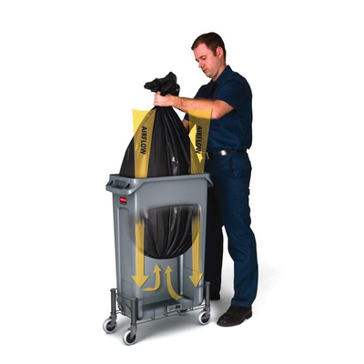 Rubbermaid Commercial Products Slim Jim 23gal Yellow Polypropylene Waste Bin