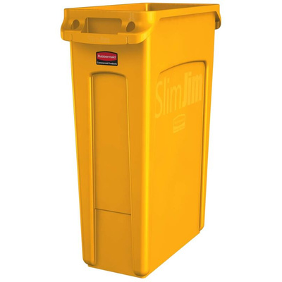 Rubbermaid Commercial Products Slim Jim 23gal Yellow Polypropylene Waste Bin