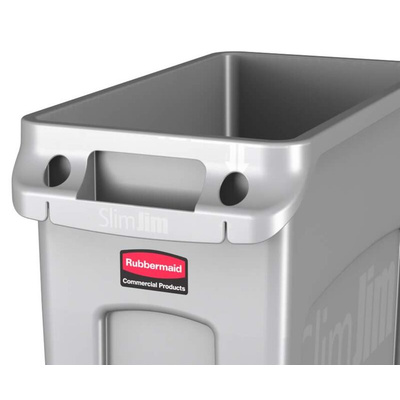 Rubbermaid Commercial Products Slim Jim 23gal Red Polypropylene Waste Bin