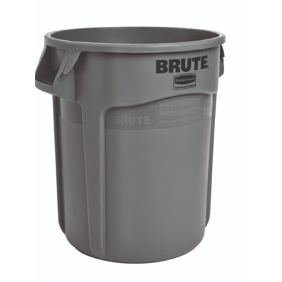 Rubbermaid Commercial Products Brute Vented 10gal Grey Polypropylene Waste Bin