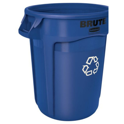 Rubbermaid Commercial Products Brute Vented 32gal Blue Polypropylene Waste Bin