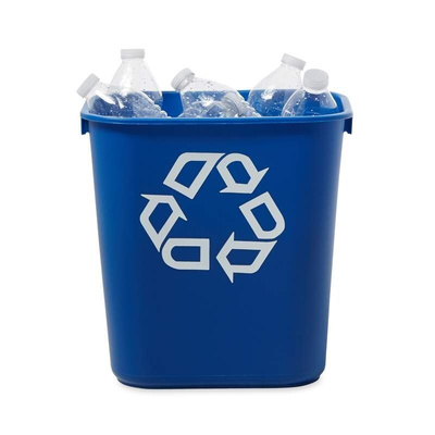 Rubbermaid Commercial Products Rubbermaid Commercial Deskside Recycling Container 12L Blue Polypropylene Waste Bin