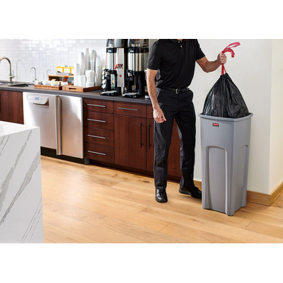 Rubbermaid Commercial Products Rubbermaid Commercial Products Untouchable 23gal Grey Polypropylene Waste Bin