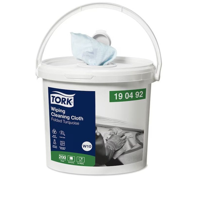 Tork Tork Turquoise Cloths for Cleaning, Wet Use, Plastic of 200