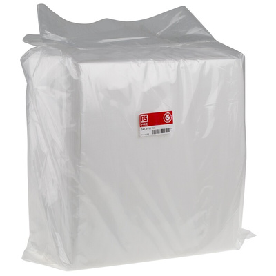 RS PRO Dry Cleanroom Wipes, Bag of 300