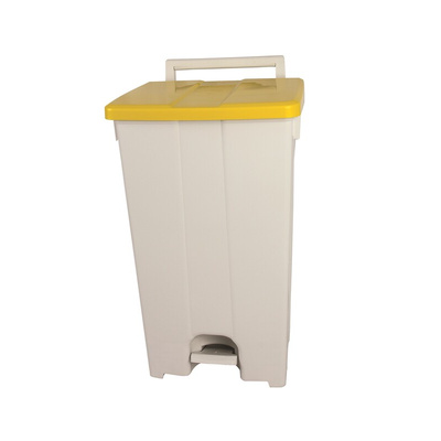Robert Scott 90L Polaris Pedal Bin 90L Yellow Pedal Polypropylene Waste Bin