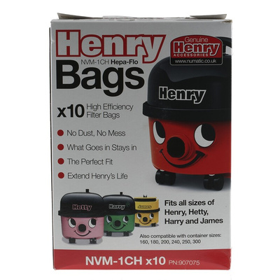 Numatic Vacuum Bag, For Use With AVQ250 Vacuum Cleaner, HEB160 Vacuum Cleaner, HET160 Vacuum Cleaner, HET200A Vacuum