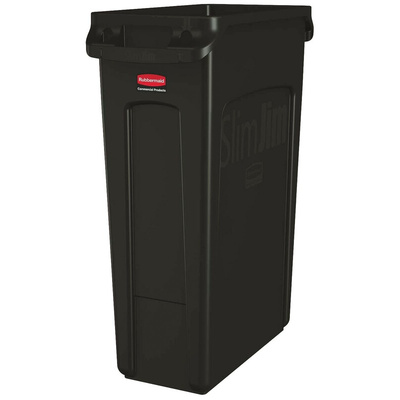 Rubbermaid Commercial Products Slim Jim 87L Black PE Waste Bin