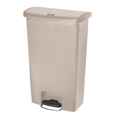 Rubbermaid Commercial Products Slim Jim 68L Beige Pedal PE Waste Bin