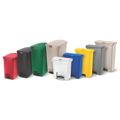 Rubbermaid Commercial Products Slim Jim 68L Beige Pedal PE Waste Bin