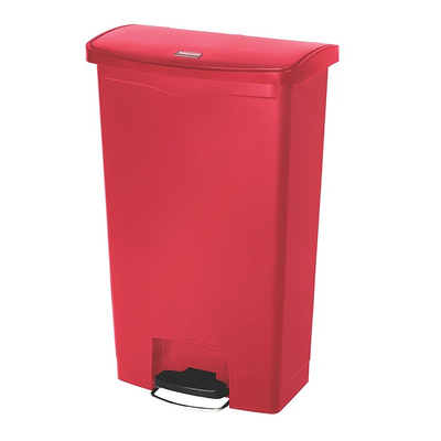Rubbermaid Commercial Products Slim Jim 68L Red Pedal PE Waste Bin