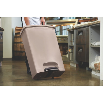 Rubbermaid Commercial Products Slim Jim 90L Beige Pedal PE, PP Waste Bin