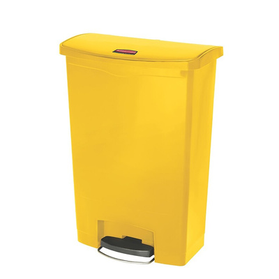 Rubbermaid Commercial Products Slim Jim 90L Yellow Pedal PE, PP Waste Bin