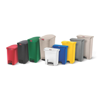 Rubbermaid Commercial Products Slim Jim 90L Red Pedal PE, PP Waste Bin
