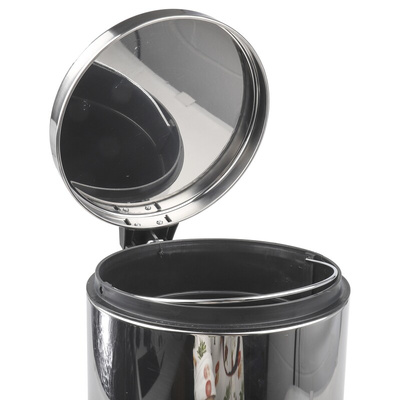 RS PRO 12L Chrome Pedal Stainless Steel Waste Bin
