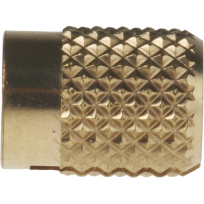 RS PRO, M4 Brass Threaded Insert diameter 5.6mm Depth 7.95mm