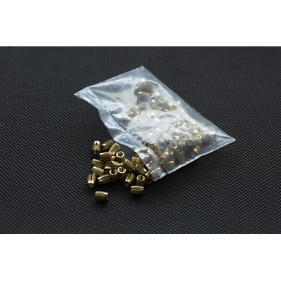 RS PRO, M4 Brass Threaded Insert diameter 5.6mm Depth 7.95mm