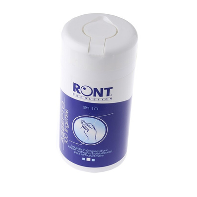 Ront Production Wet Anti-Bacterial Wipes, Dispenser Box of 100