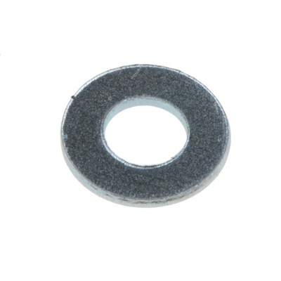 Bright Zinc Plated Steel Plain Washers, M4, DIN 125A