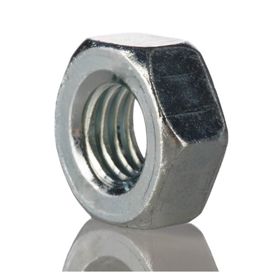 RS PRO, Bright Zinc Plated Steel Hex Nut, DIN 934, M3